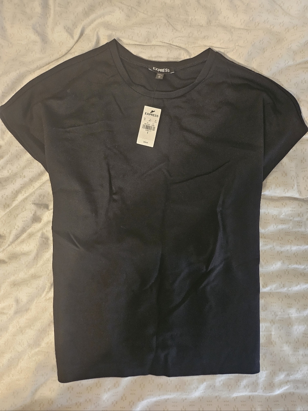 🆕️Express Black Tee Shirt With Back Tie Size Small NWT